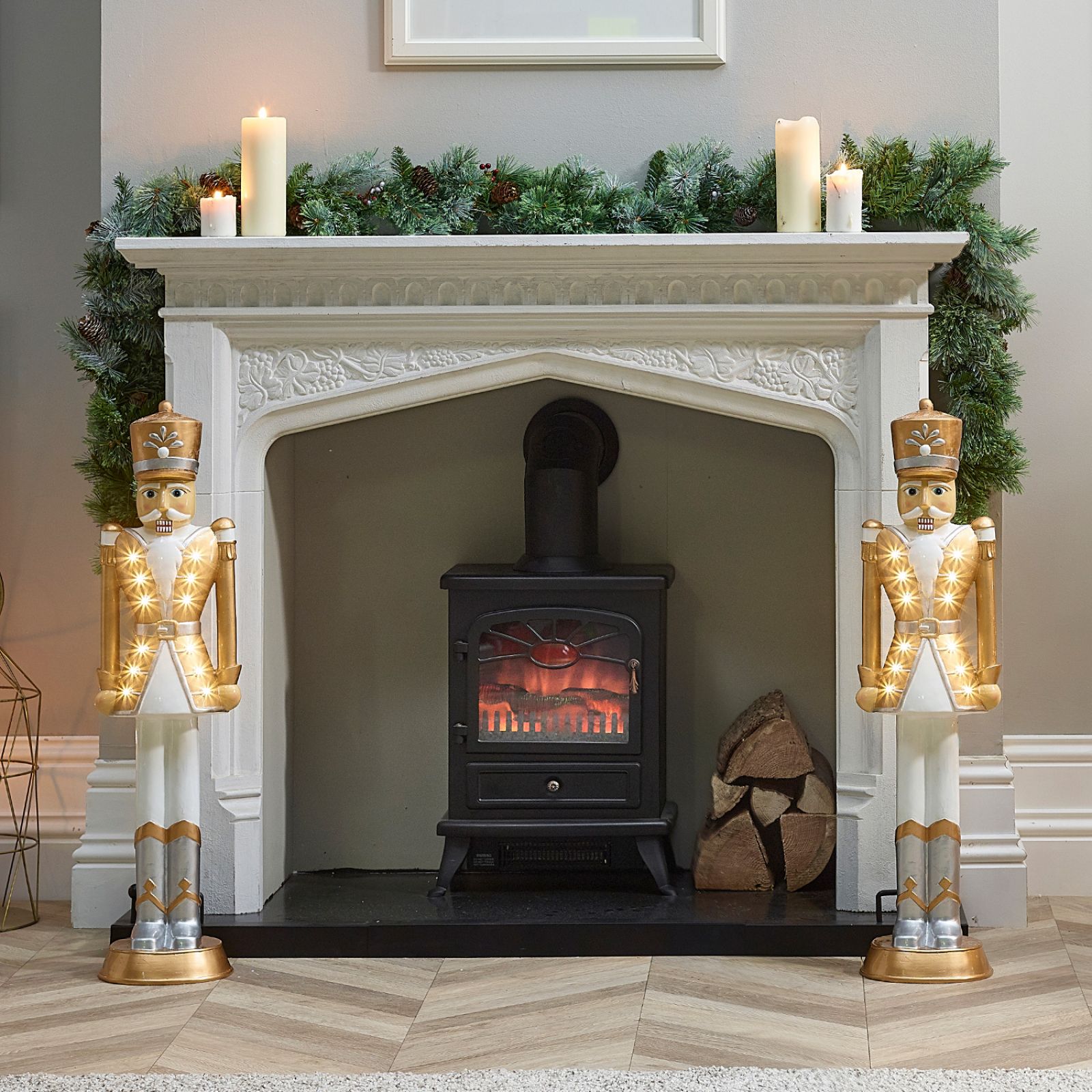 3ft Gold Christmas Nutcracker