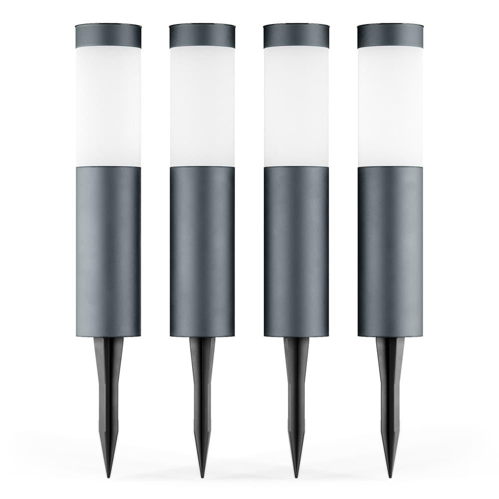 Solar Anthracite Mini Solar Post Lights (set of 4)
