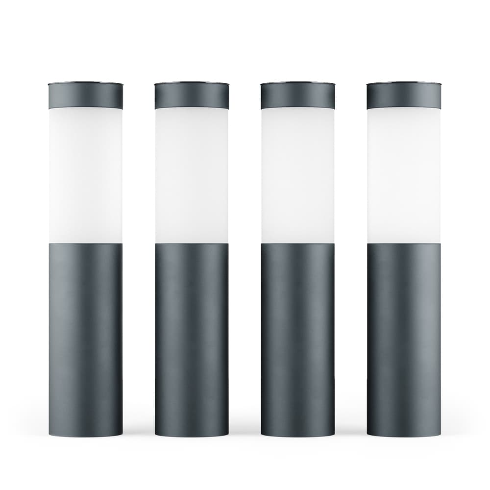 Solar Anthracite Mini Solar Post Lights (set of 4)