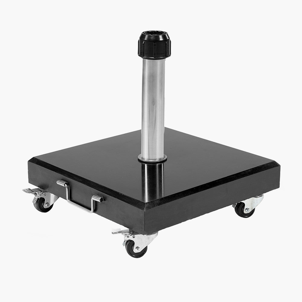 Polished Black Granite 40KG Wheeled Parasol Base