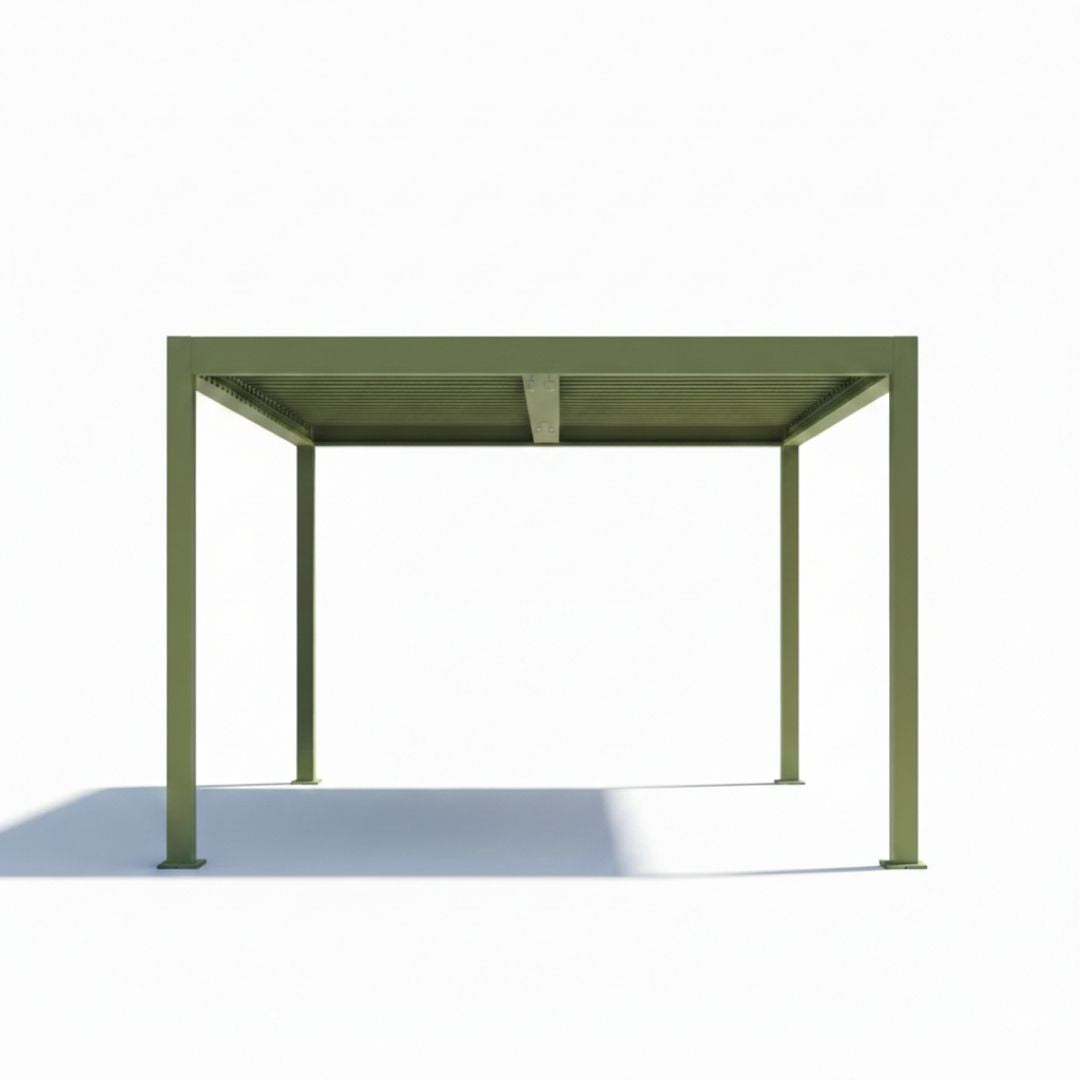 Athena Aluminium Pergola - 3m x 4m in Olive Green