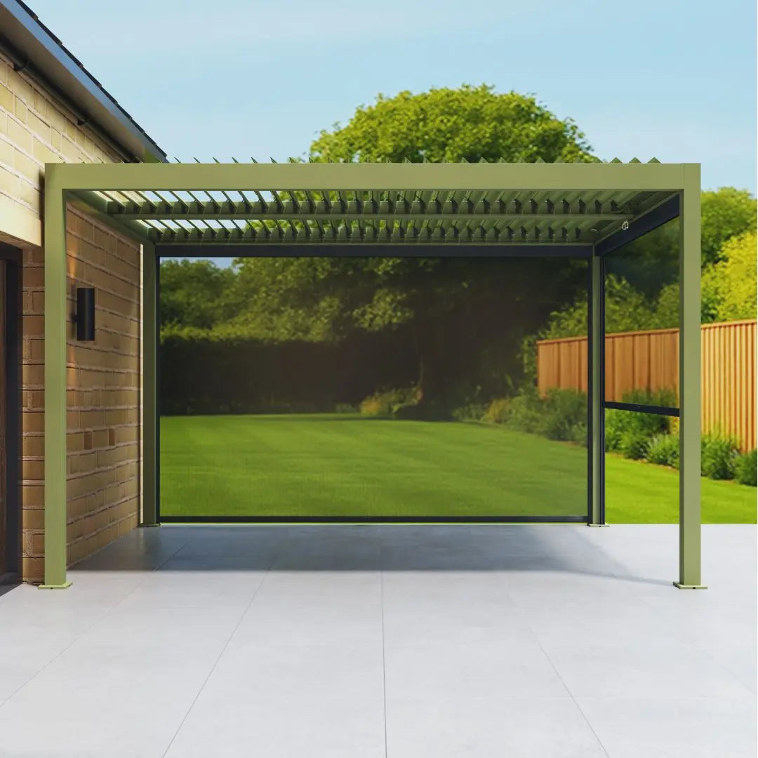 Athena Aluminium Pergola - 3m x 4m in Olive Green