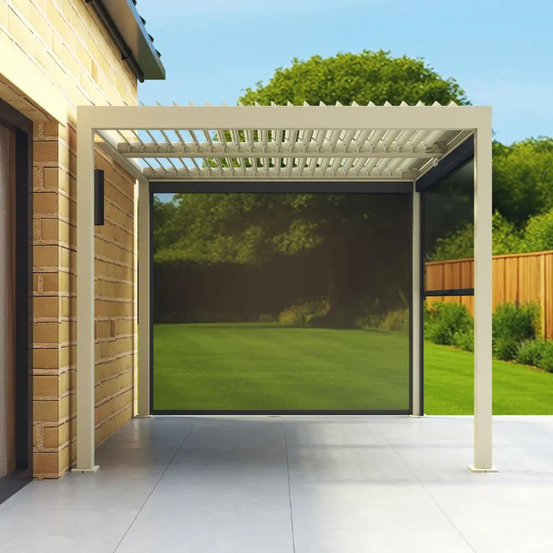 Athena Aluminium Pergola - 3m x 3m in Stone Grey