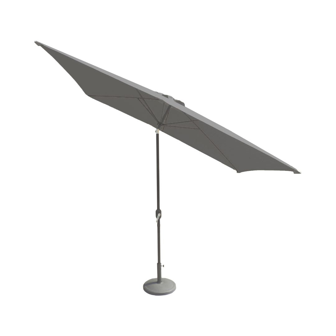 Grey 2.4m x 3m Crank and Tilt Rectangular Parasol #colour_grey