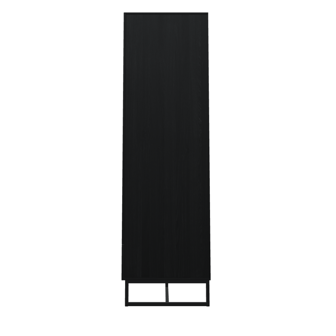 Black Rattan Wardrobe