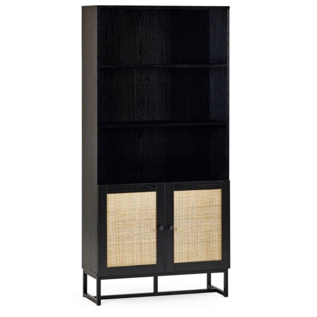 black rattan display unit