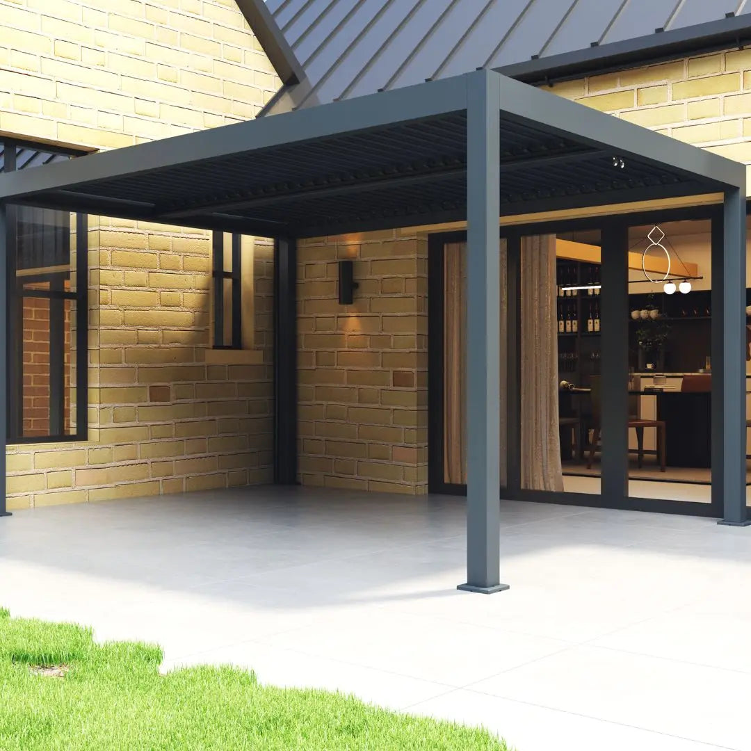 Athena Aluminium Pergola - 3m x 4m in Grey