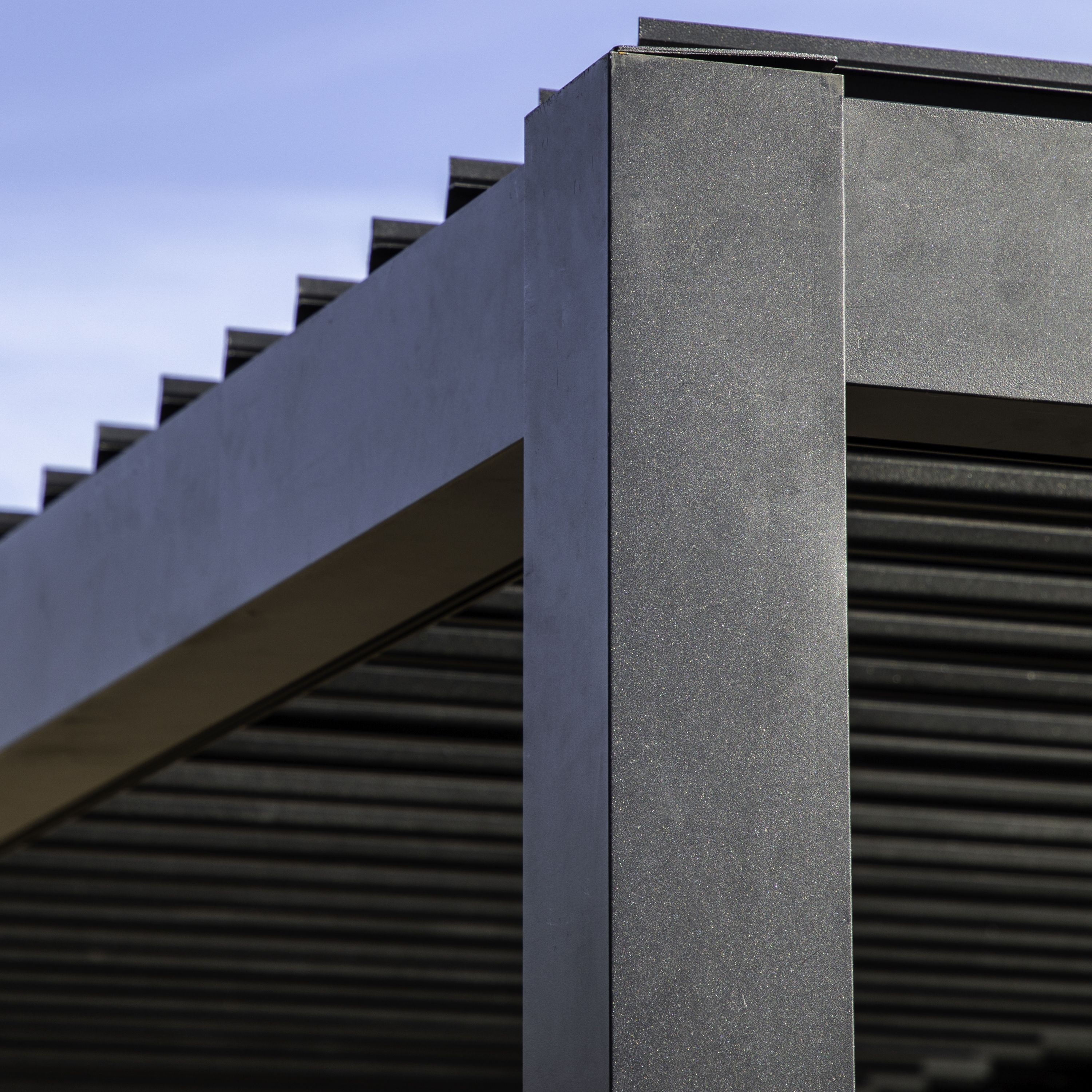 Black 3x4m Aluminium Pergola