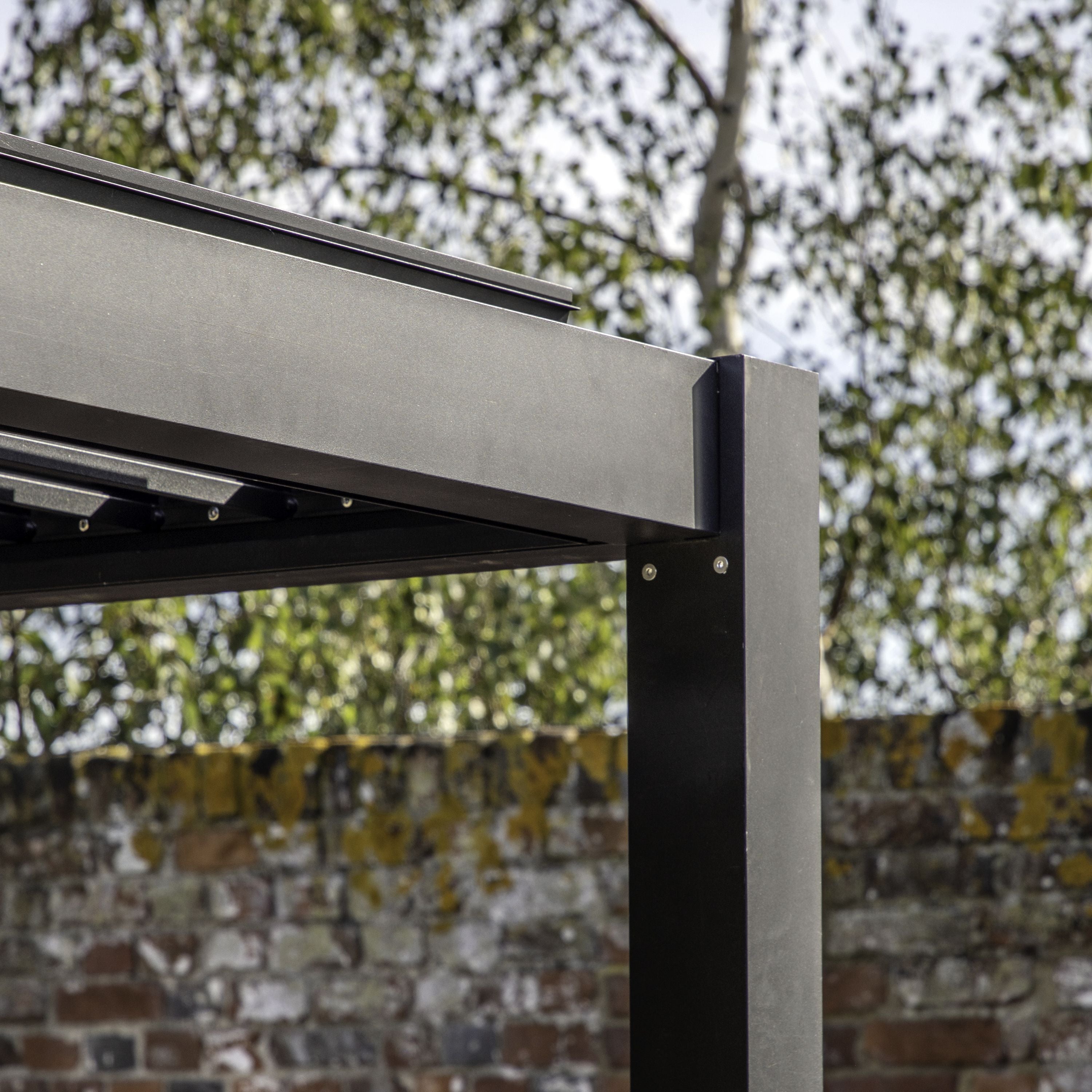 Black 3x4m Aluminium Pergola
