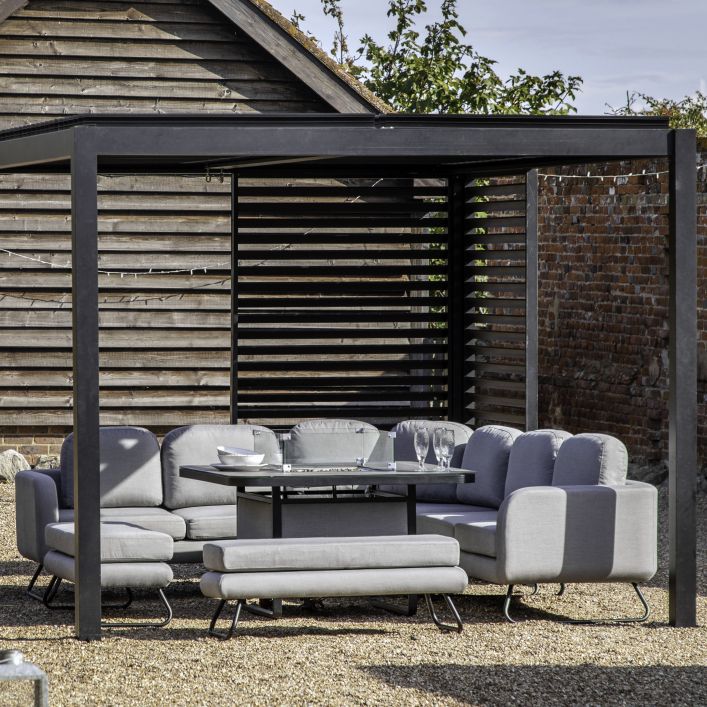 Palermo Black Aluminium Pergola Screen