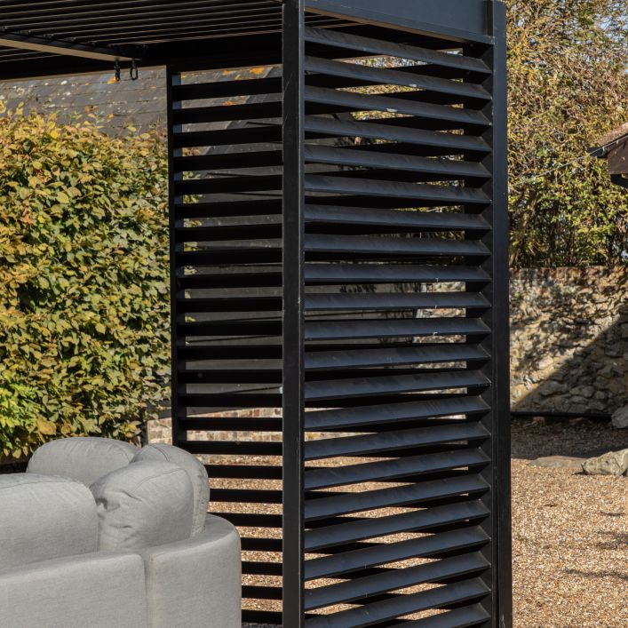 Palermo Black Aluminium Pergola Screen