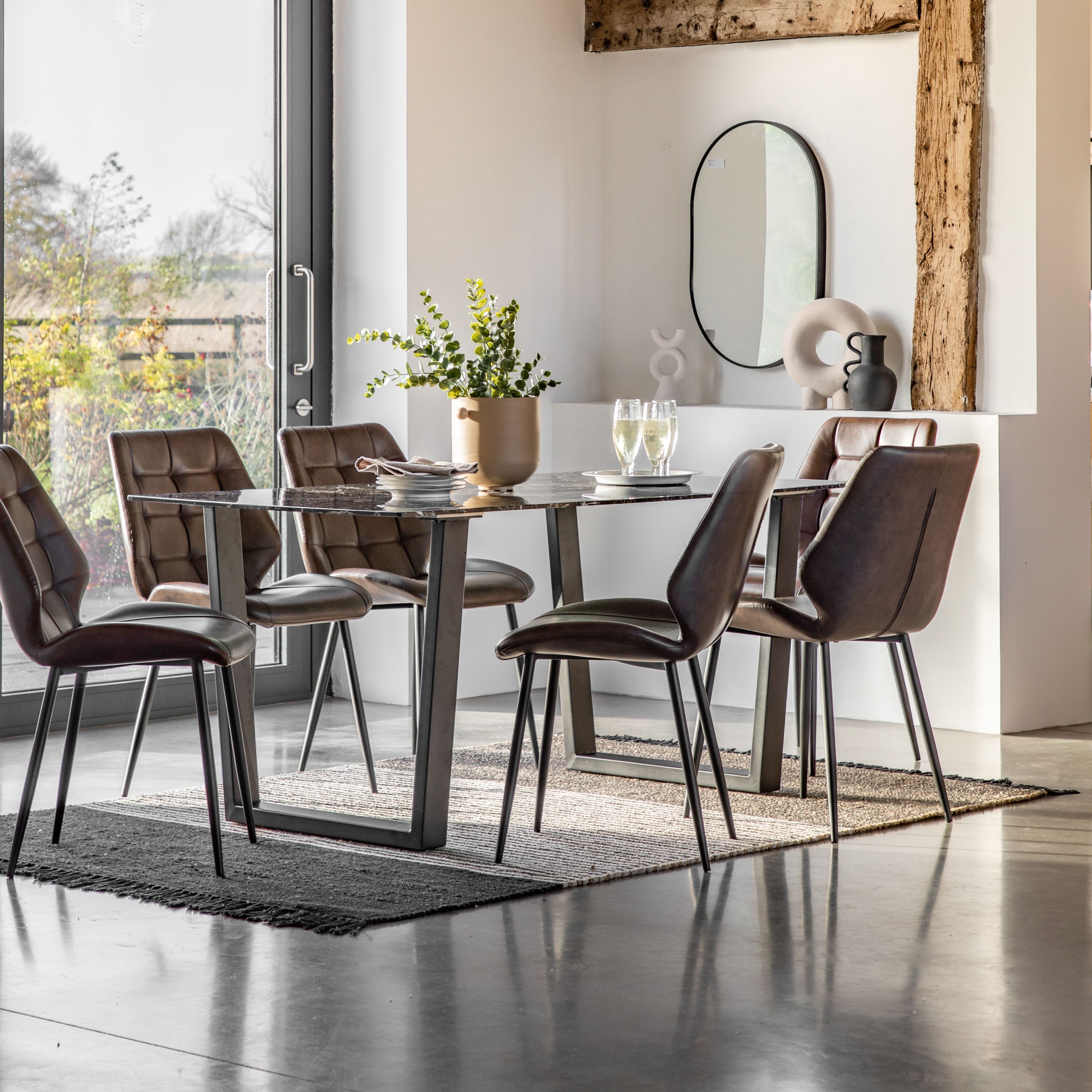 Black Marble Dining Table