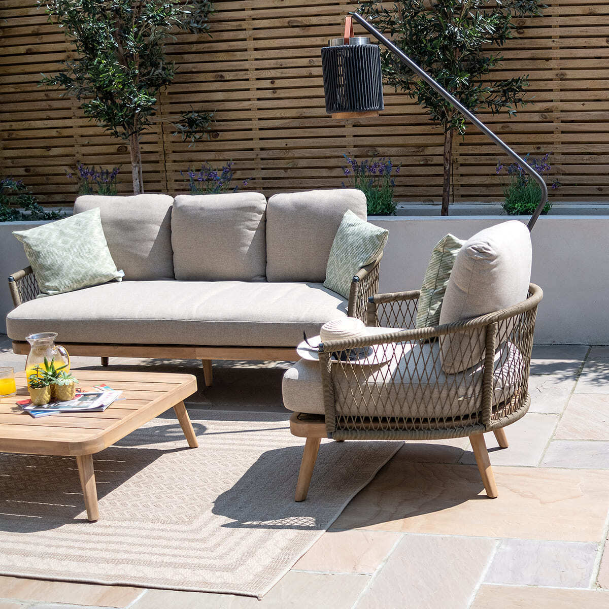 Olive Bali 3 Seat Lounge Set