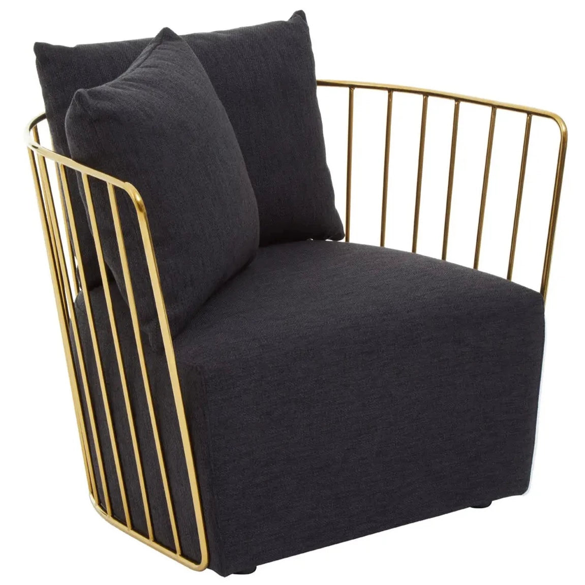 Gold and Black Art Deco Cup Chair
