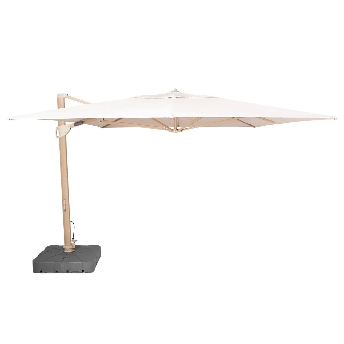 Artemis LED 3m x 4m Rectangular Rotating Parasol - Taupe