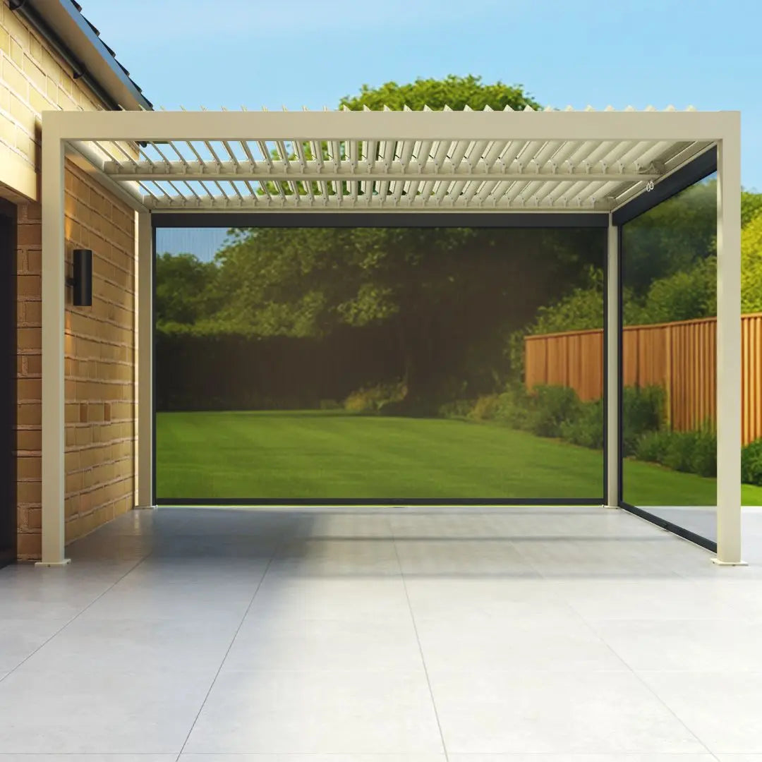 Athena Aluminium Pergola - 3m x 4m in Stone Grey
