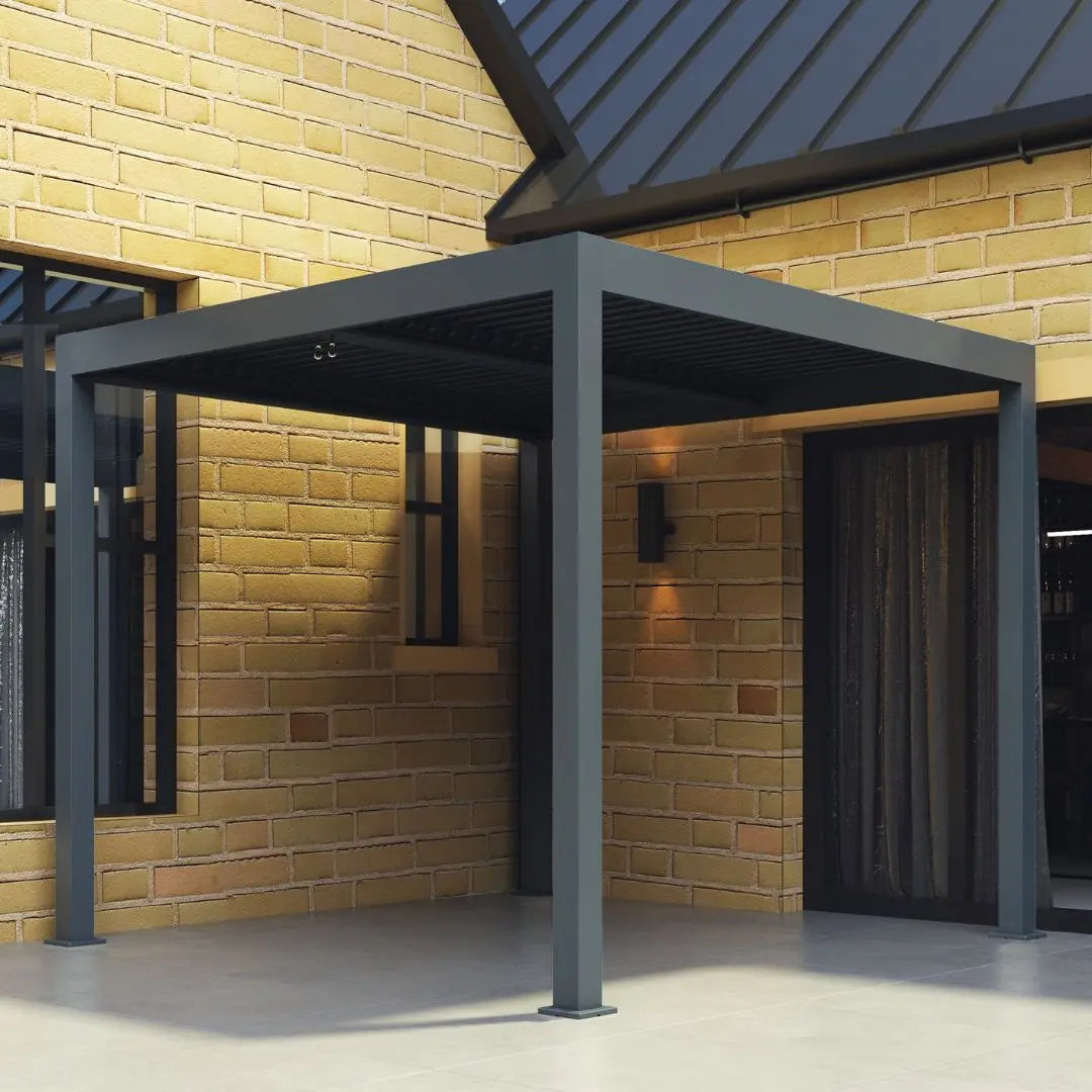 Athena Aluminium Pergola - 3m x 3m in Grey