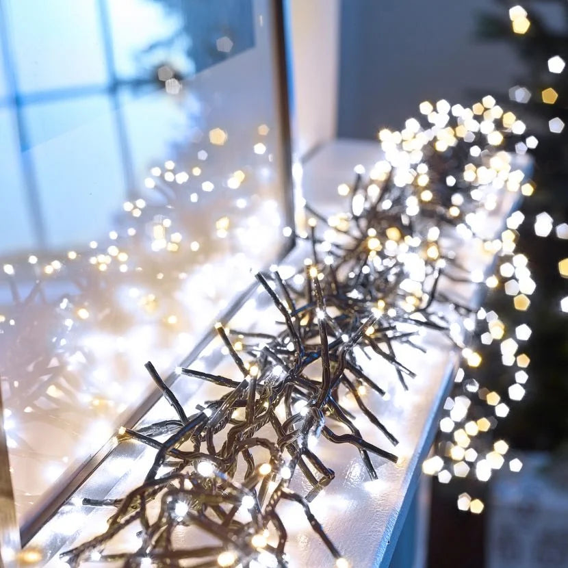 720 LED Cluster Christmas Lights (10.4m Lit Length) #color_warm and cool white