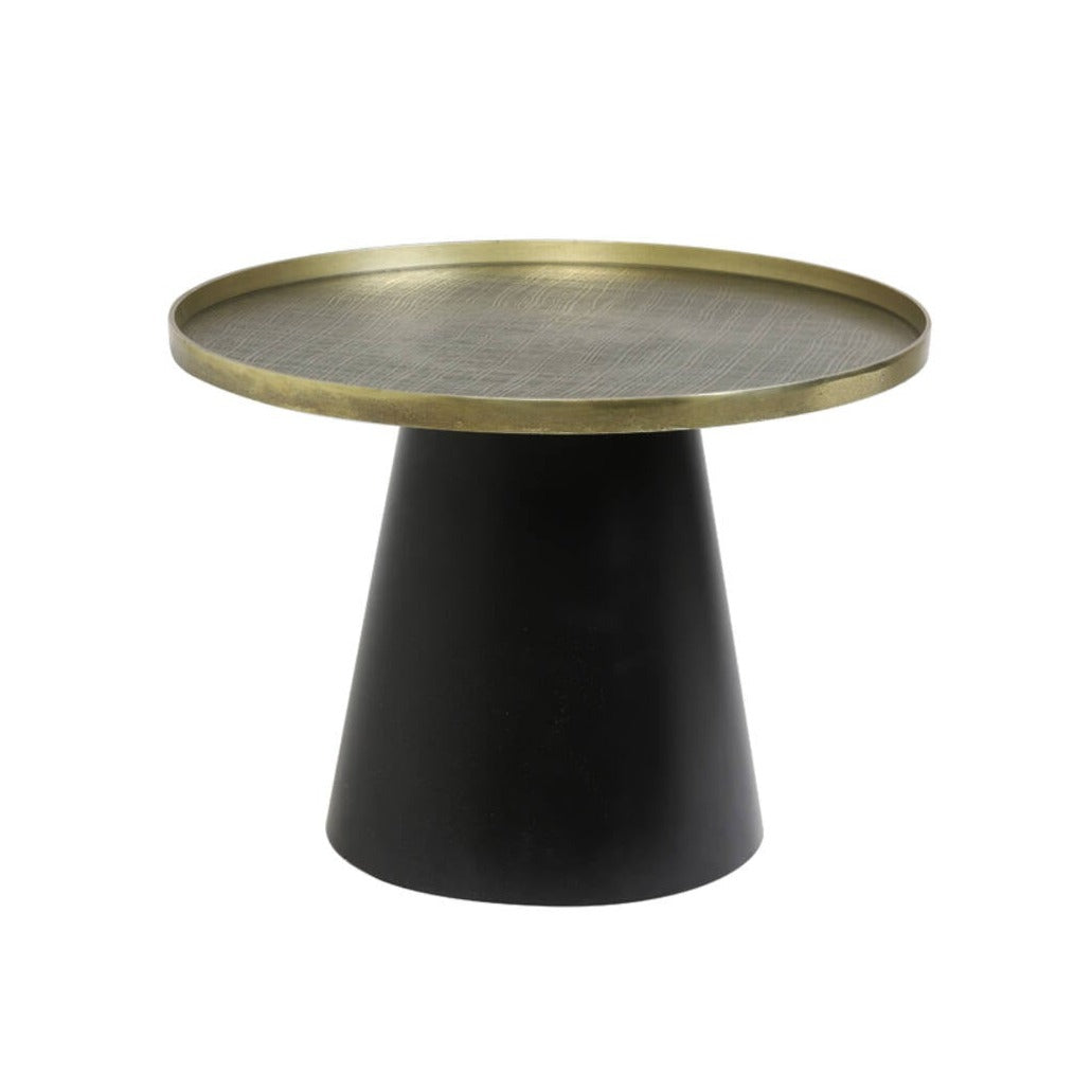 Black & Bronze Cylinder Coffee Table