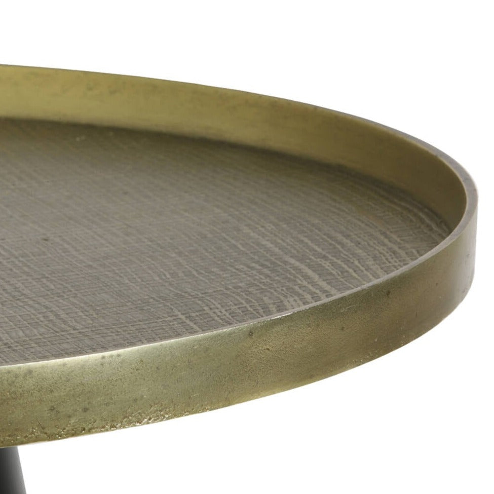 Black & Bronze Cylinder Coffee Table
