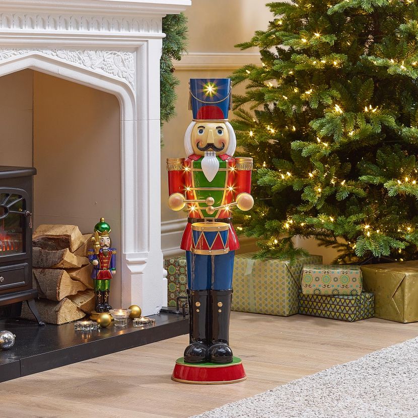 3ft Red Christmas Nutcracker with Drum