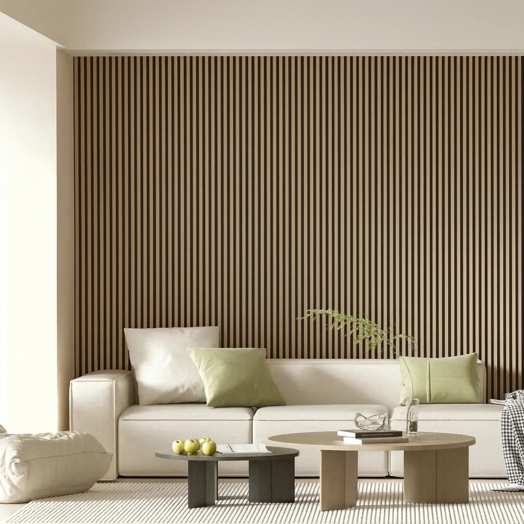 Residence - Light Oak & Black Waterproof Wall Panel • Pack of 4