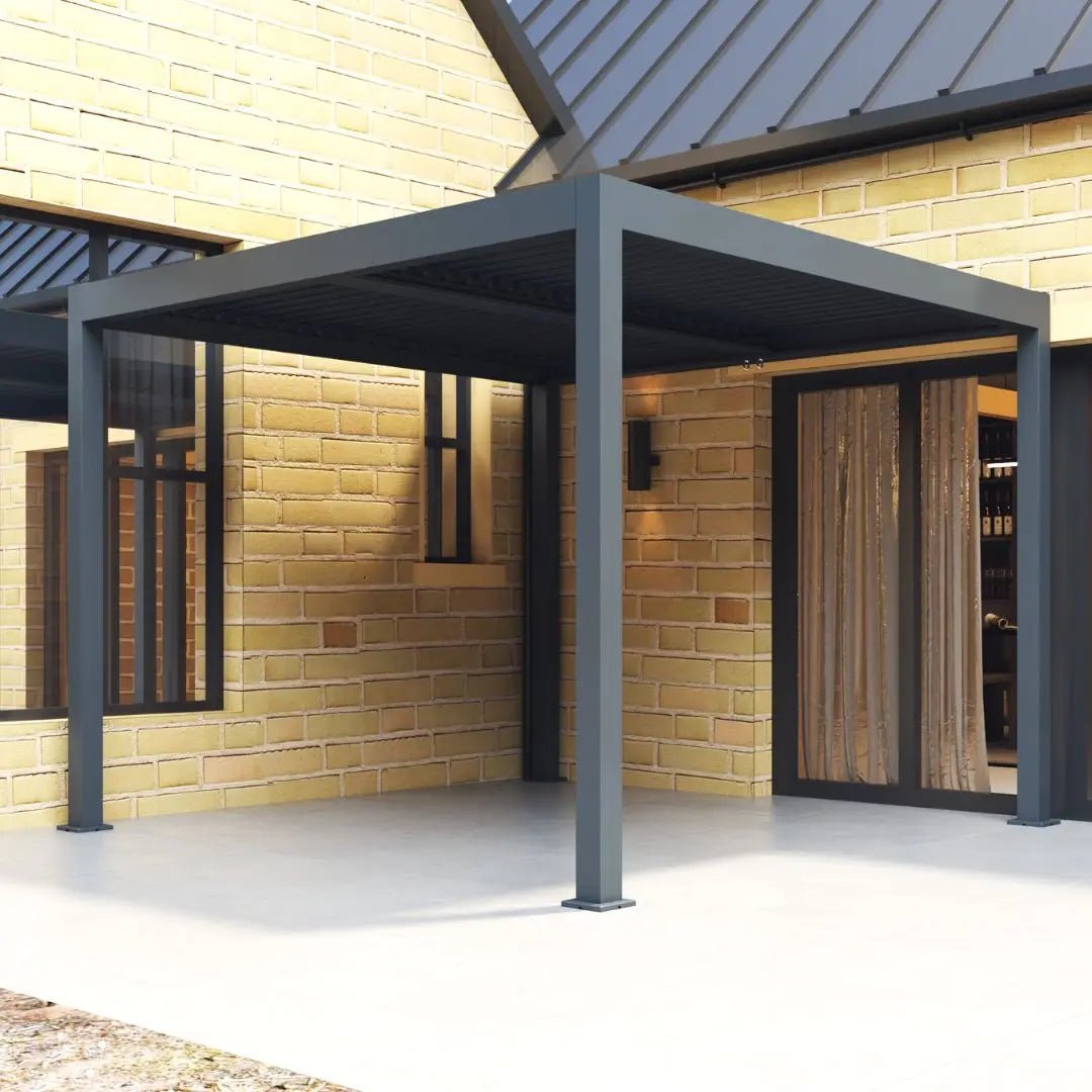 Athena Aluminium Pergola - 2.5m x 2.5m in Grey