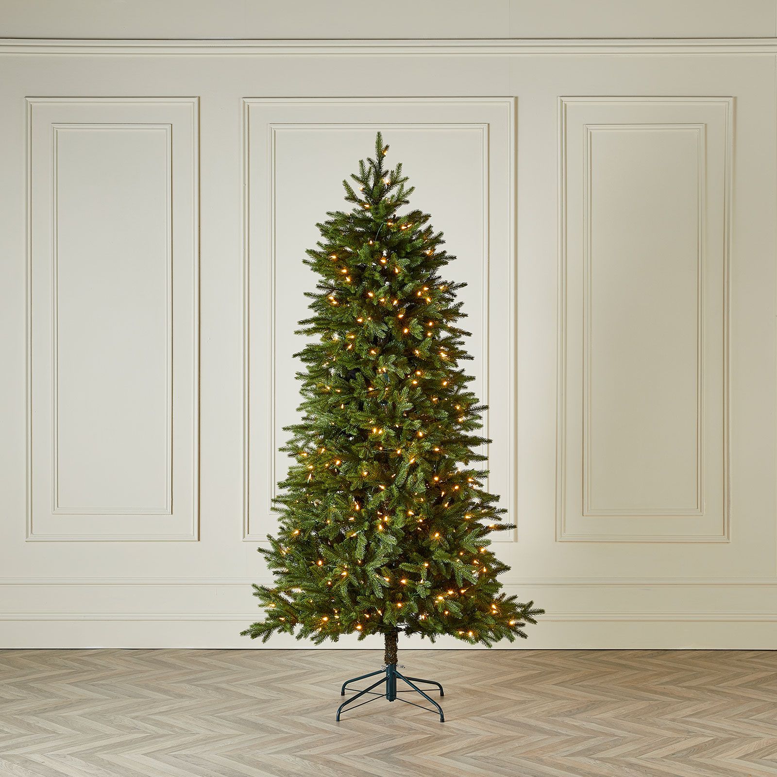 7ft Pre-Lit Pinyon Pine Artificial Christmas Tree