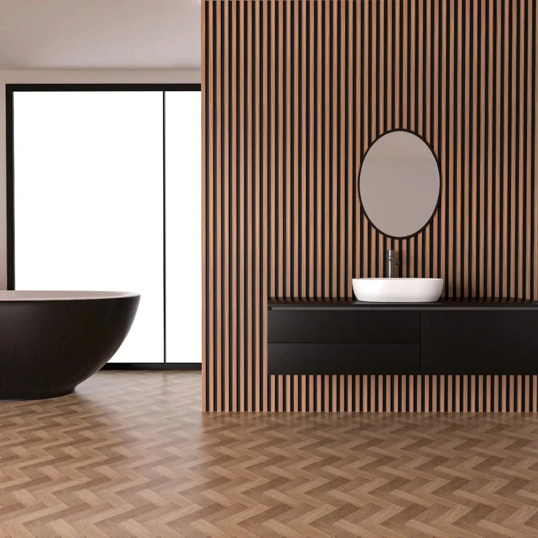 Residence Dark Oak and Black Waterproof Wall Panel
