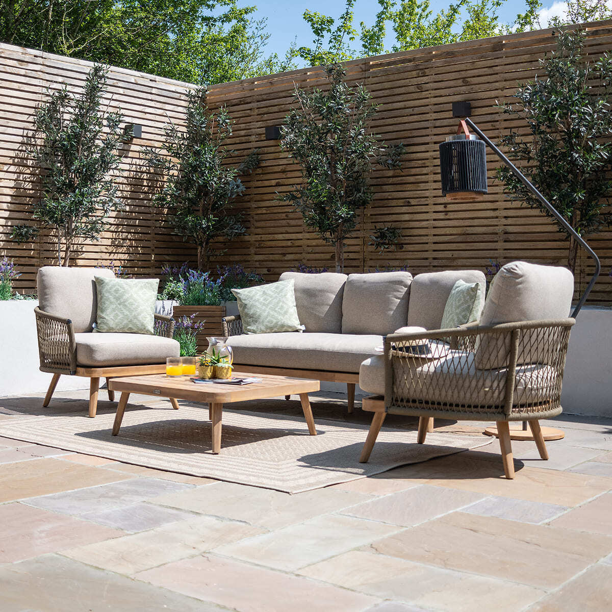 Olive Bali 3 Seat Lounge Set
