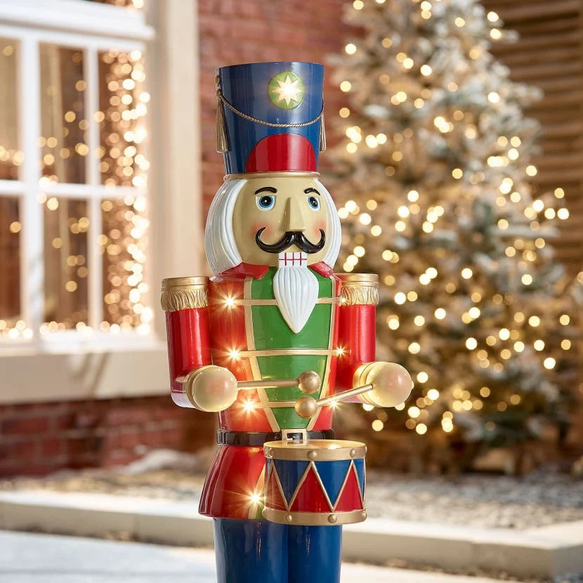 3ft Red Christmas Nutcracker with Drum
