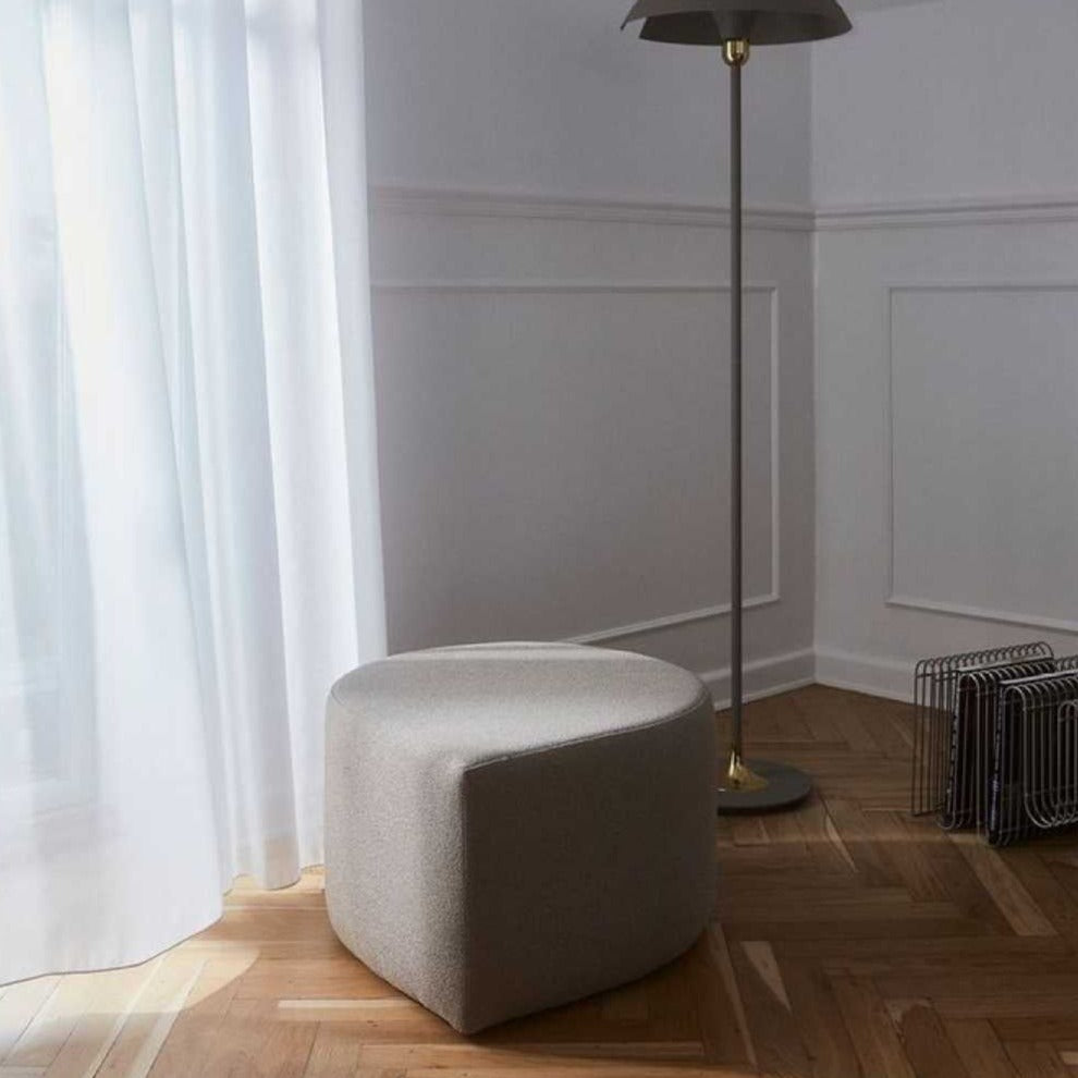 Taupe Teardrop Footstool