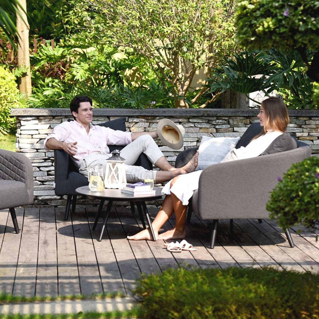 Charcoal Fabric 3 Seat Sofa Set with Oval Coffee Table #colour_charcoal