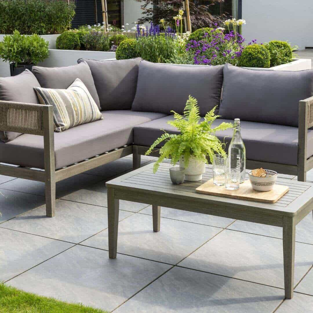 Rope Corner Sofa Set - Grey