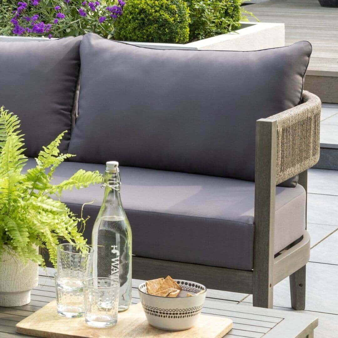 Rope Corner Sofa Set - Grey