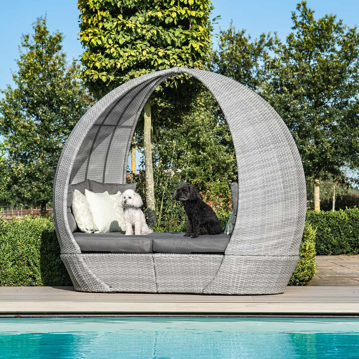 Ascot Grey Rattan Daybed