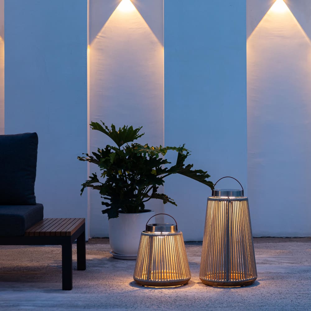 Rope outdoor solar light #colour_light grey