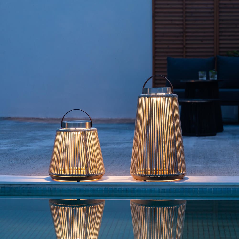 Rope outdoor solar light #colour_light grey