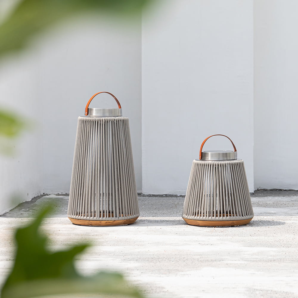 Rope outdoor solar light #colour_light grey