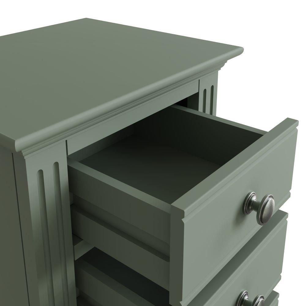 Green 3 Drawer Bedside