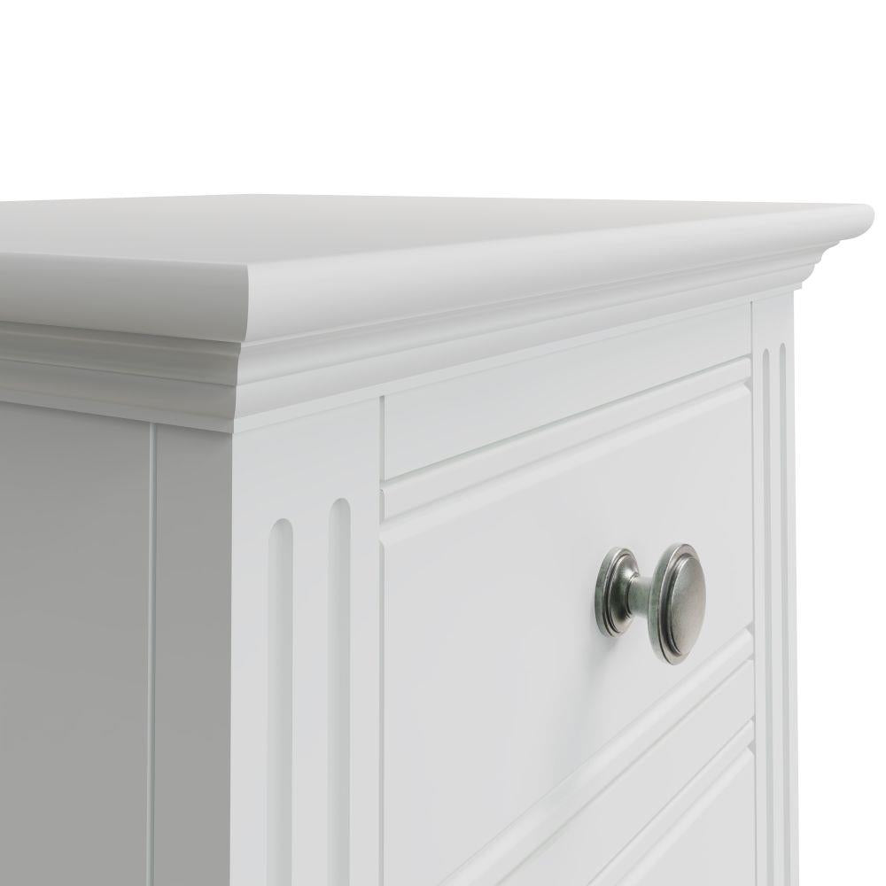 White 3 Drawer Bedside