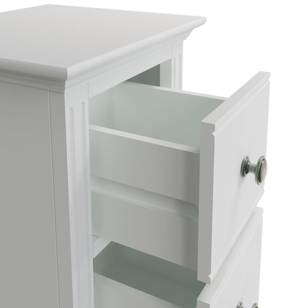 White 2 Drawer Bedside