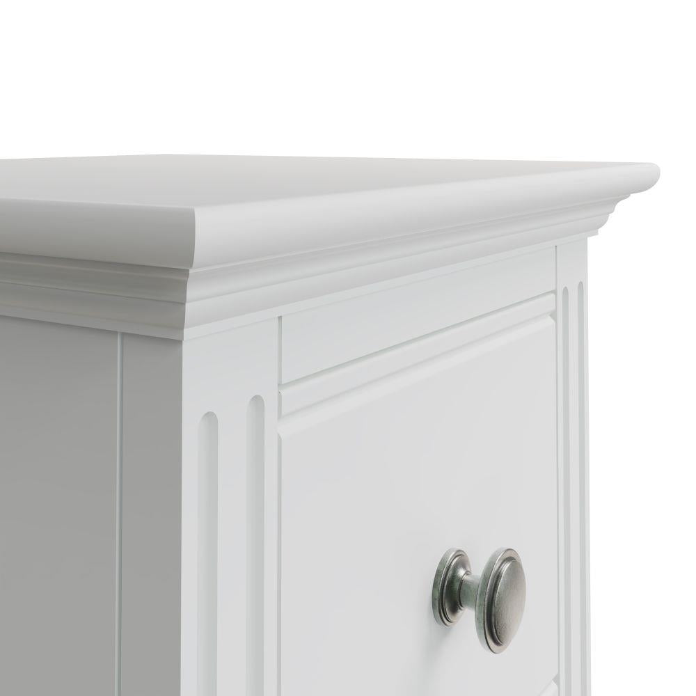 White 2 Drawer Bedside