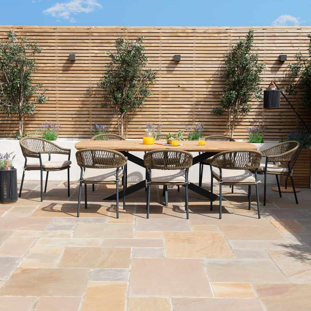 Olive Bali 8 Seat Oval Dining Set