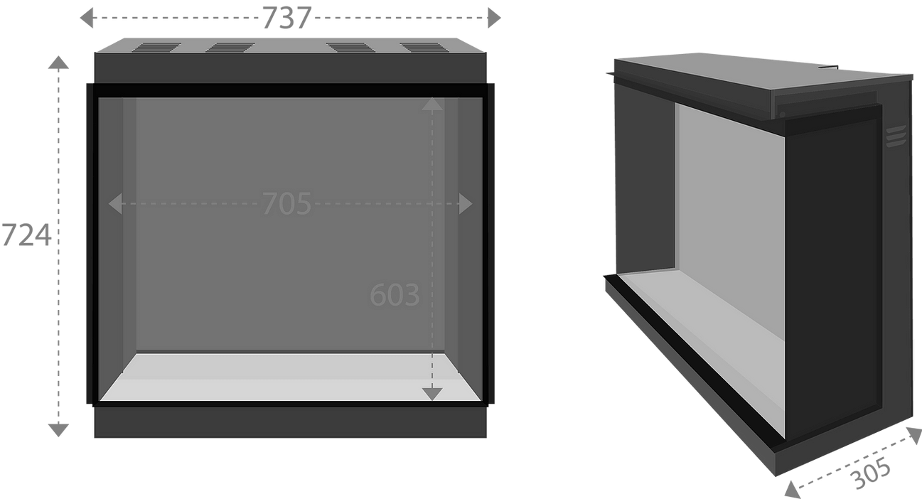 700 panoramic electric fire. media wall