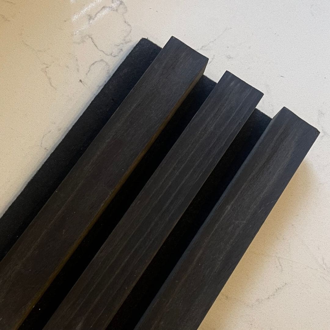 Black Oak Acoustic Wooden Slatted Wall Panels