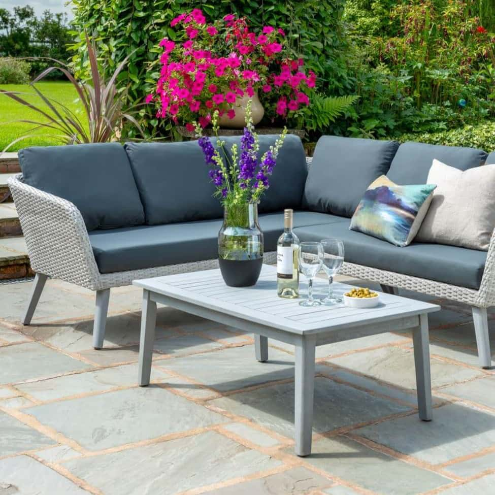 Grey Rattan Corner Lounge Set