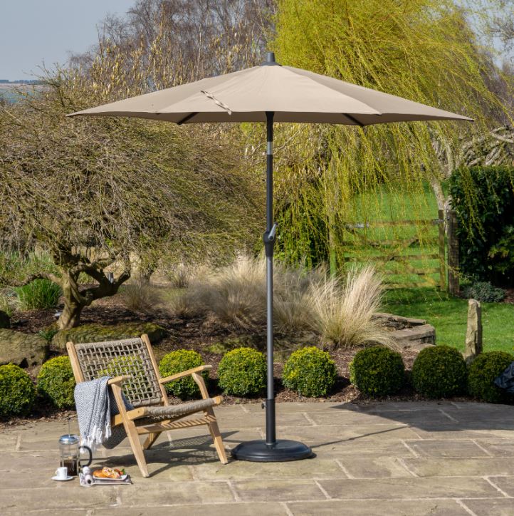 Taupe 3m Round Parasol