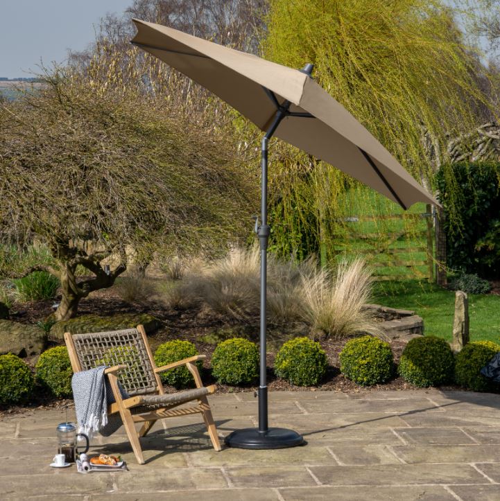 Taupe 3m Round Parasol