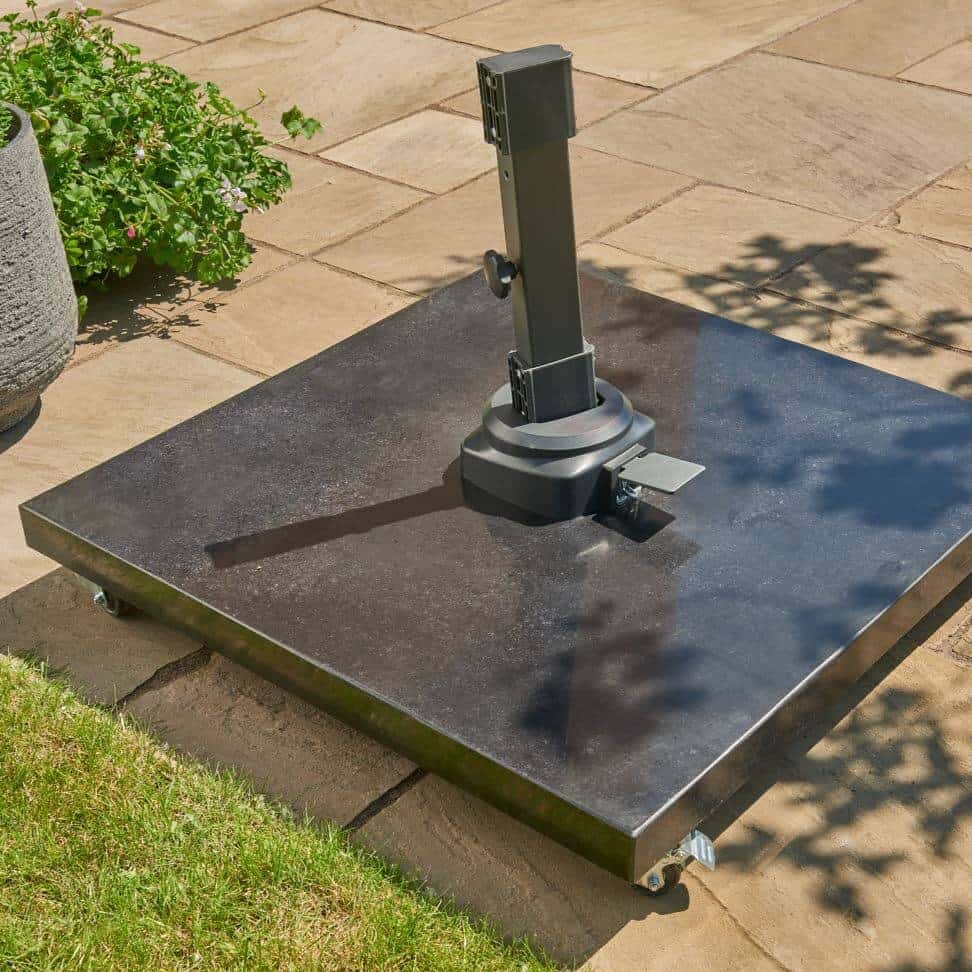 square 3x3m LED Parasol With Wheeled Base
